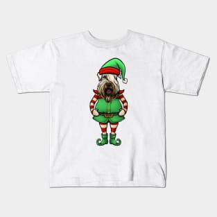 Wheaten Terrier Christmas Elf Kids T-Shirt